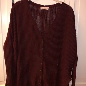 victoria + sophia garnet sweater